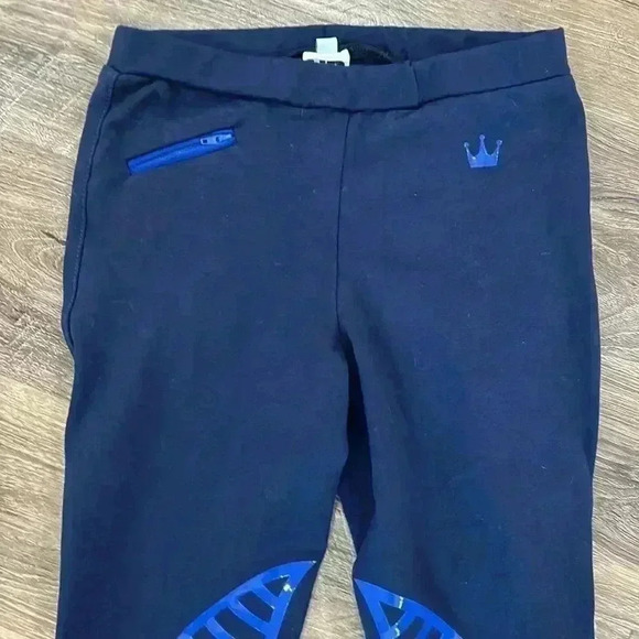 HR Farm Equestrian Riding Pants Girls SZ 10 Navy/Blue 65% Cotton,25%polyester - Picture 2 of 11